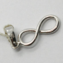 Load image into Gallery viewer, 18k white gold pendant charm infinity infinite, made in italy 0.8 inches, 20 mm.
