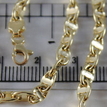 Load image into Gallery viewer, SOLID 18K YELLOW GOLD CHAIN NECKLACE SAILOR'S NAVY LINK 19.68 IN. MADE IN ITALY.