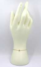 Load image into Gallery viewer, 18k yellow gold rolo thin bracelet with central small 5mm letter initial G.