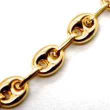 Cargar imagen en el visor de la galería, 18k yellow gold big mariner chain 4 mm, 24 inches, Italy made, rounded necklace.