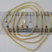 Cargar imagen en el visor de la galería, 18K YELLOW GOLD CHAIN MINI GOURMETTE LINK 1 MM, 19.70 INCHES MADE IN ITALY.