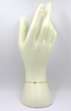 Load image into Gallery viewer, 18k yellow gold rolo thin bracelet with central small 5mm letter initial F.