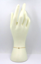 Load image into Gallery viewer, 18k yellow gold rolo thin bracelet with central small 5mm letter initial N.
