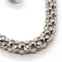 Load image into Gallery viewer, 18k white gold basket rounded 4mm tubular basket popcorn chain necklace, 20".