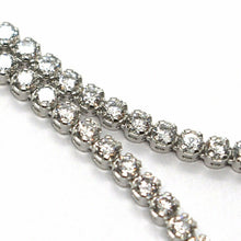 Cargar imagen en el visor de la galería, 18k white gold tennis bracelet cubic zirconia width 2.5 mm lobster clasp closure.