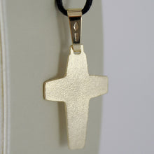 Load image into Gallery viewer, SOLID 18K YELLOW GOLD GOOD SHEPHERD POPE FRANCIS CROSS, FRANCESCO, MADE IN ITALY.