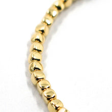 Load image into Gallery viewer, solid 18k yellow gold elastic bracelet, cubes diameter 3 mm 0.12", made in Italy.