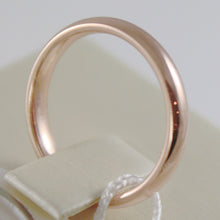 Cargar imagen en el visor de la galería, 18k rose gold wedding band unoaerre comfort ring marriage 3 mm, made in Italy.