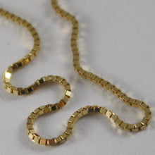 Cargar imagen en el visor de la galería, 18K YELLOW GOLD CHAIN 1 MM VENETIAN SQUARE LINK 19.68 INCHES, MADE IN ITALY.