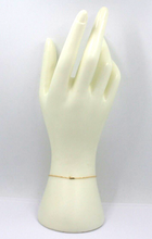 Load image into Gallery viewer, 18k yellow gold rolo thin bracelet with central small 5mm letter initial L.