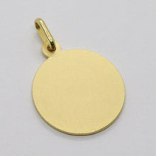 Load image into Gallery viewer, solid 18k yellow gold Sacred Heart of Jesus 17mm round medal, pendant.