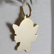 Load image into Gallery viewer, SOLID 18K YELLOW GOLD PENDANT FLAT GUARDIAN ANGEL ENGRAVABLE MADE IN ITALY.