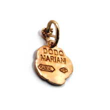 Load image into Gallery viewer, 9K ROSE GOLD SMALL 12mm POPPY FLOWER DODO MARIANI ENAMEL PENDANT, ITALY MADE.