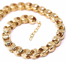 Cargar imagen en el visor de la galería, 18k rose gold chain, big rounded diamond cut oval drops 6 mm, rounded, 18".