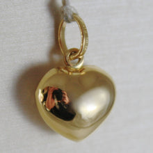 Load image into Gallery viewer, 18K YELLOW GOLD ROUNDED MINI HEART CHARM PENDANT FINELY HAMMERED MADE IN ITALY.