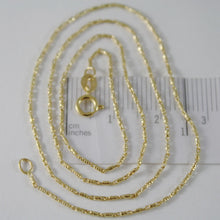 Load image into Gallery viewer, SOLID 18K YELLOW GOLD FINELY WORKED TUBE CHAIN 18 INCHES, 1 MM, MADE IN ITALY.