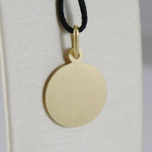 Load image into Gallery viewer, 18k yellow gold our Senora Lady of Fatima, Virgin Mary round medal pendant, small 11 mm.