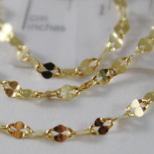 Load image into Gallery viewer, SOLID 18K YELLOW GOLD FLAT BRIGHT KITE CHAIN 16 INCHES, 2.2 MM MADE IN ITALY.
