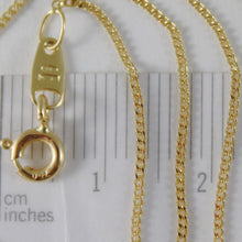 Cargar imagen en el visor de la galería, 18K YELLOW GOLD CHAIN 17.7 MINI CUBAN CURB GOURMETTE LINK 1 MM, MADE IN ITALY.