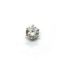 Load image into Gallery viewer, SOLID 18K WHITE GOLD 6mm ROUND 1.5 carats ZIRCONIA PENDANT, MADE IN ITALY.