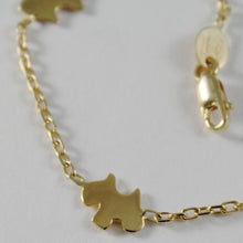 Cargar imagen en el visor de la galería, 18k YELLOW GOLD BRACELET SMOOTH BRIGHT WITH DOG, PUPPY, TERRIER MADE IN ITALY.