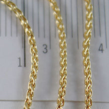 Load image into Gallery viewer, SOLID 18K YELLOW GOLD SPIGA WHEAT EAR CHAIN 20 INCHES, 1.5 MM, MADE IN ITALY.