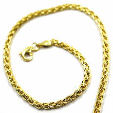 Load image into Gallery viewer, 9K YELLOW GOLD BRACELET SPIGA EAR ROPE LINKS 2.5 MM THICKNESS, 8.3 INCHES, 21 CM.