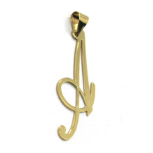 Load image into Gallery viewer, SOLID 18K YELLOW GOLD PENDANT BIG FLAT INITIAL LETTER A, 36mm, 1.4 INCHES.