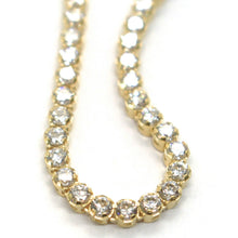 Load image into Gallery viewer, 18K YELLOW GOLD TENNIS BRACELET CUBIC ZIRCONIA 2.5 MM ADJUSTABLE SLIDING CLOSURE.