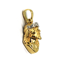 Load image into Gallery viewer, 18k yellow white gold Ecce Homo Jesus Christ face incredibly detailed 20 mm pendant.