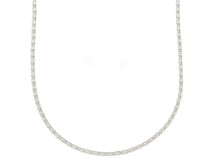 Cargar imagen en el visor de la galería, 18K WHITE GOLD SOLID CHAIN, SMALL 1.5mm OVALS WITH CIRCLES, 19.7", ITALY MADE.