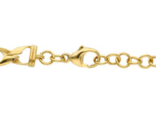 Charger l'image dans la galerie, 18K YELLOW GOLD LARIAT NECKLACE, WHITE BLACK AND GREEN ENAMEL SNAKE, OVAL CHAIN.