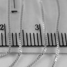 Cargar imagen en el visor de la galería, 18k white gold chain mini 0.7 mm venetian square link 19.70 inch. made in Italy.