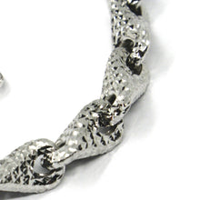 Cargar imagen en el visor de la galería, 18k white gold necklace chain rounded diamond cut infinity alternate drop 7mm.