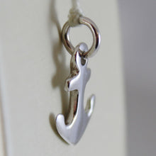 Load image into Gallery viewer, SOLID 18K WHITE GOLD PENDANT, FLAT ANCHOR, LENGTH 0.67 IN, MADE IN ITALY.