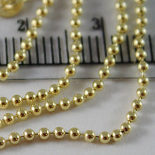 Cargar imagen en el visor de la galería, 18K YELLOW GOLD CHAIN MINI BALLS BALL SPHERES 1.5 MM, 17.70 INCH, MADE IN ITALY.