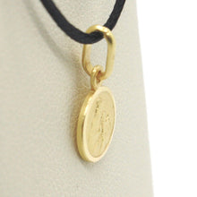 Load image into Gallery viewer, 18K YELLOW GOLD SCAPULAR OUR LADY OF MOUNT CARMEL SACRED HEART MEDAL 9mm CARMEN.