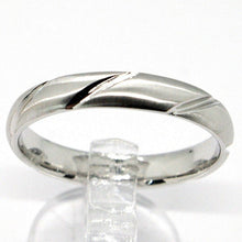 Load image into Gallery viewer, 18k white gold band braided ring, braid woven, satin, made in Italy.