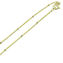 Cargar imagen en el visor de la galería, 18k yellow gold 18" 45cm necklace faceted purple amethyst 3mm balls, rolo chain.