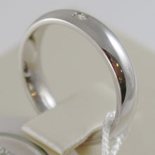Cargar imagen en el visor de la galería, 18k white gold wedding band Unoaerre comfort ring 4 mm, diamond made in Italy.