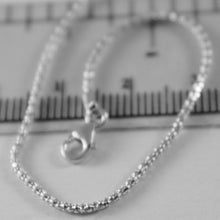 Load image into Gallery viewer, 18K WHITE GOLD CHAIN MINI BASKET ROUND POPCORN LINK 1 MM WIDTH 15.75 INCH.