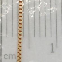 Charger l'image dans la galerie, 18k rose gold chain mini 0.8 mm venetian square link 15.75 inches made in Italy.