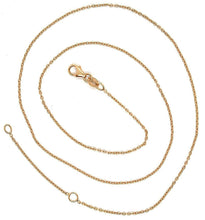 Charger l'image dans la galerie, 18k rose gold chain, 1.0 mm rolo round circle link, 17.7 inches, made in Italy.