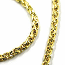 Load image into Gallery viewer, 9K YELLOW GOLD BRACELET SPIGA EAR ROPE LINKS 2.5 MM THICKNESS, 7.5 INCHES, 19 CM.