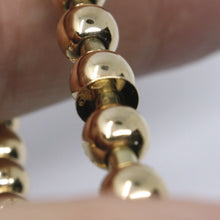 Charger l'image dans la galerie, 18k rose gold bracelet, semirigid, elastic, big 6 mm smooth balls spheres.