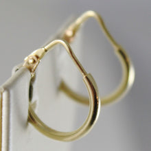 Cargar imagen en el visor de la galería, 18K YELLOW GOLD EARRINGS MINI CIRCLE HOOP 14 MM 0.55 IN DIAMETER MADE IN ITALY.