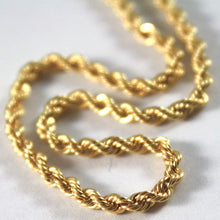 Cargar imagen en el visor de la galería, 18K YELLOW GOLD CHAIN NECKLACE, BRAID ROPE LINK 19.69 INCHES, MADE IN ITALY.