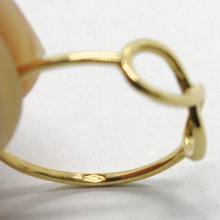 Charger l'image dans la galerie, 18K YELLOW GOLD INFINITE CENTRAL RING, INFINITY, SMOOTH, BRIGHT, MADE IN ITALY.