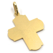 Load image into Gallery viewer, 18k yellow 4 way Cross & Sacred Heart Miraculous Christopher Virgin Carmel medal.