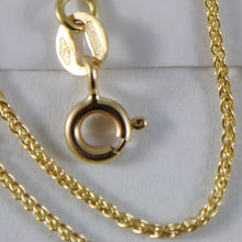 Load image into Gallery viewer, SOLID 18K YELLOW GOLD SPIGA WHEAT EAR CHAIN 24 INCHES, 1.2 MM, MADE IN ITALY.